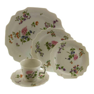 1990’s Vintage/New Augarten 5-Piece Place-Setting, Leichtenstein