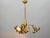 A beautiful and very unusual Hollywood Regency-style chandelier attributed to Hans Kögl. This adorable gilt metal flower-...