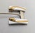 Metal Vintage 1980s Signed Napier Modernist Goldtone & White Resin Pierced Earrings-2 Pieces For Sale - Image 7 of 10