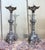 Silver Large Silver-Plated Bronze Candlesticks, 1800s, Set of 2 For Sale - Image 8 of 8
