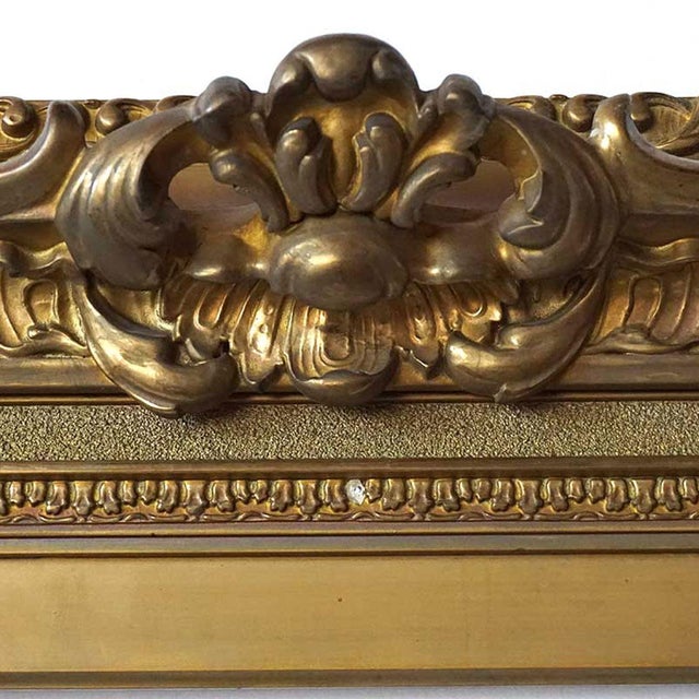 Late 19th Century Very Large American Victorian Giltwood and Gesso Painting/Mirror Frame For Sale - Image 5 of 12