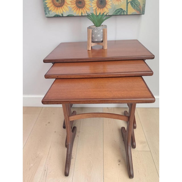 Iconic g plan fresco nest of tables | 1960s danish-inspired design - in exceptional condition - restored elevate your...