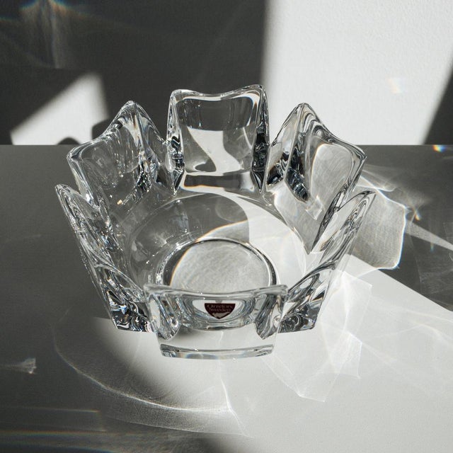 Swedish Corona Crystal Bowls by Lars Hellsten for Orrefors, 1970s, Set of 3 For Sale - Image 6 of 16