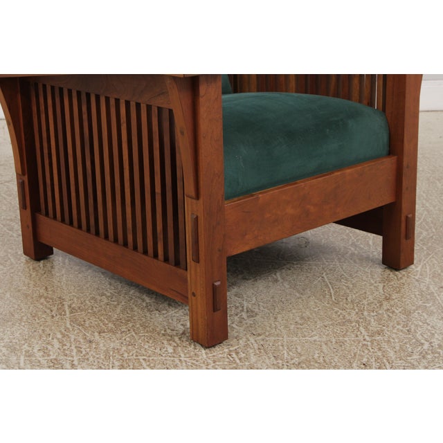 Stickley Cherry Mission Style Morris Chair For Sale - Image 11 of 18