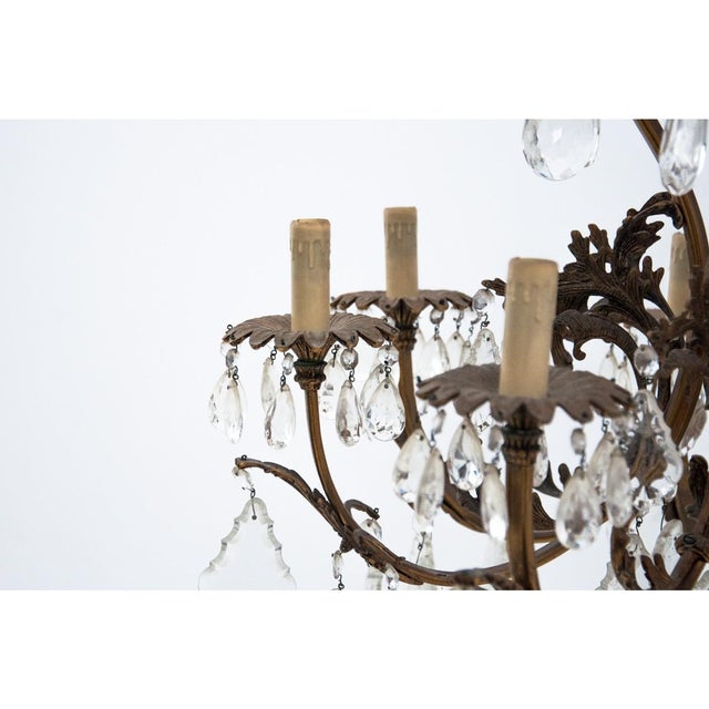 1940s Crystal Chandelier, France, 1940s For Sale - Image 5 of 7