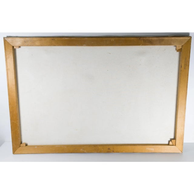 Mid-Century Modern Abstract Expressionist Painting With Flowers For Sale - Image 9 of 9