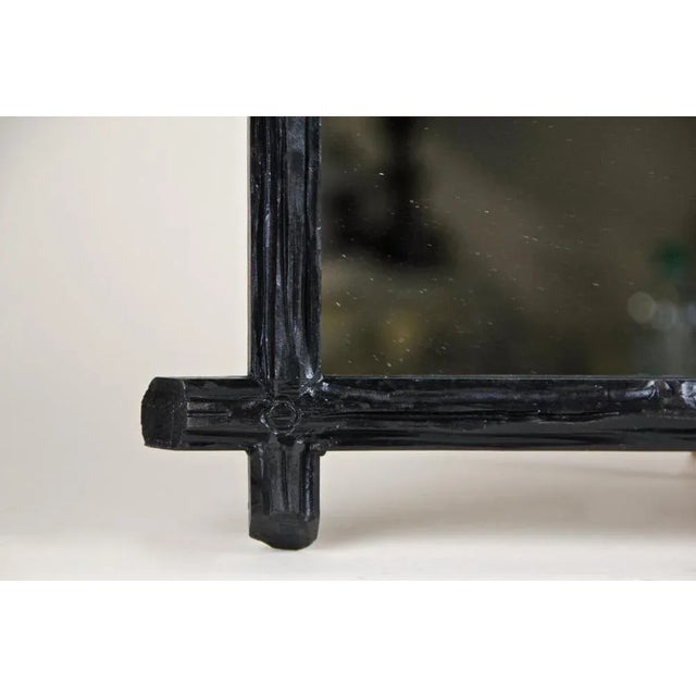 Black Rustic Austrian Black Forest Wall Mirror, 1880s For Sale - Image 8 of 15