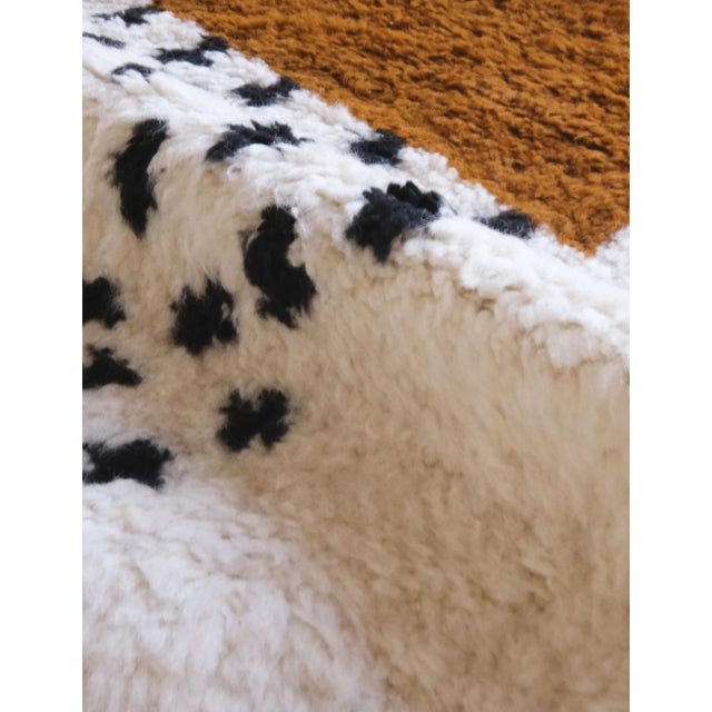 Modern Moroccan Rug – Handwoven Wool with Color-Block & Berber Motif Field (One of a Kind) This modern Moroccan rug is a...