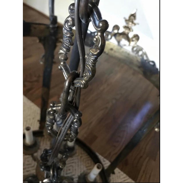 9 Light Traditional European Foyer Pendant / Chandelier For Sale - Image 11 of 11