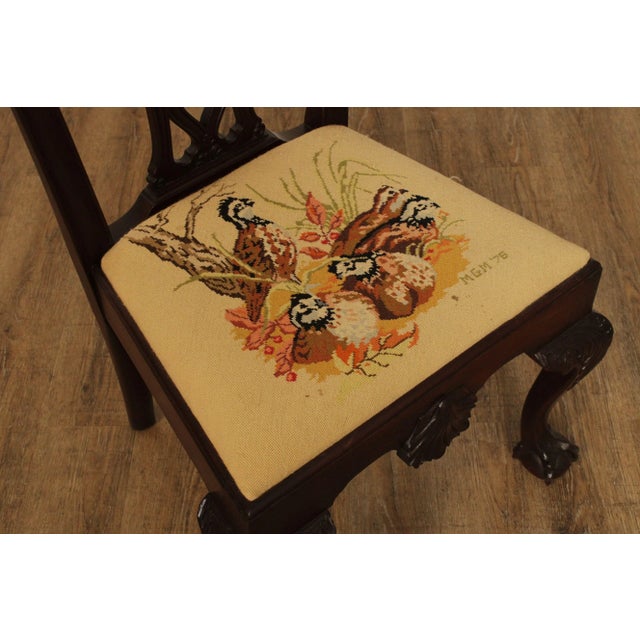 Mid 19th Century Antique Chippendale Style Centennial Period Mahogany Ball & Claw Chair For Sale - Image 5 of 13