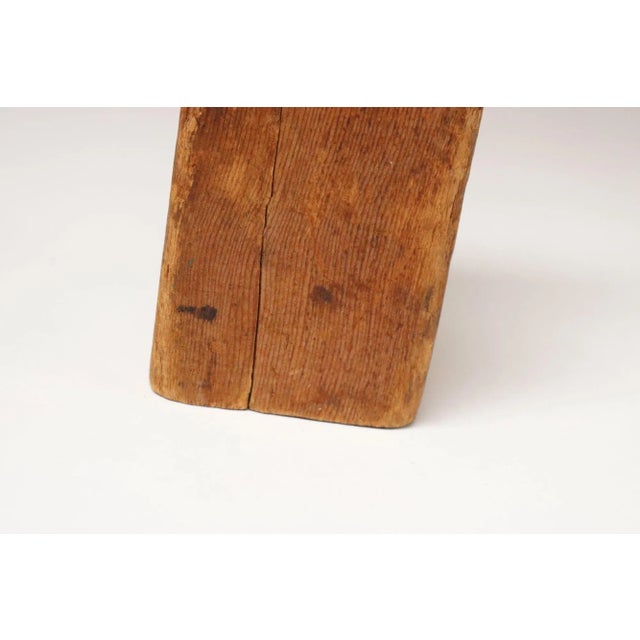 Small Vintage Handcarved Modernist Organic Form Wooden Sculpture on Base Signed For Sale - Image 15 of 17