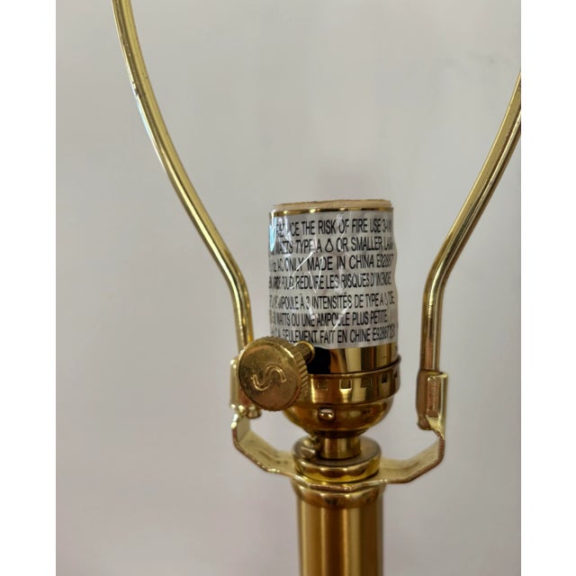Pair of 1990s Stiffel Brass Regency Style Baluster Table Lamps For Sale - Image 6 of 12