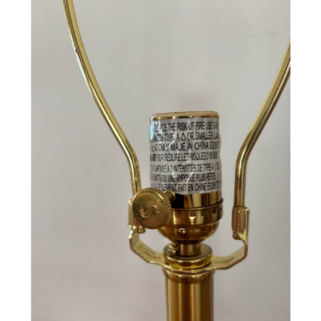 Pair of 1990s Stiffel Brass Regency Style Table Lamps For Sale - Image 6 of 12