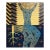 70s Painting of Two Blue Men With Animal Heads by Sean Roriarty For Sale