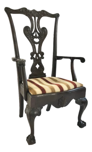 Late 19th Century Overscaled American Chippendale Portrait Chair