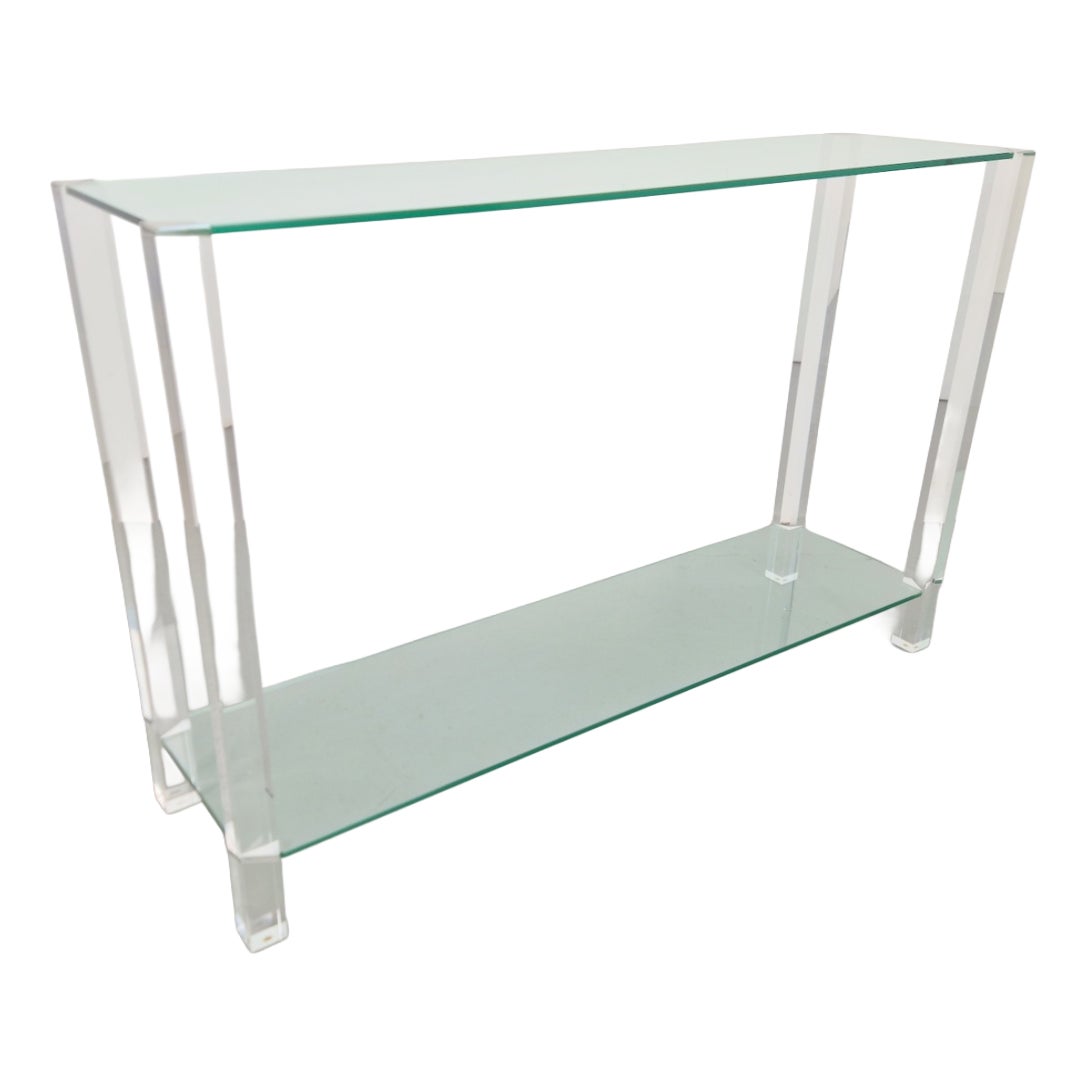 Glass and Acrylic The Hague Console Table from Bor Design, 1990s | Chairish