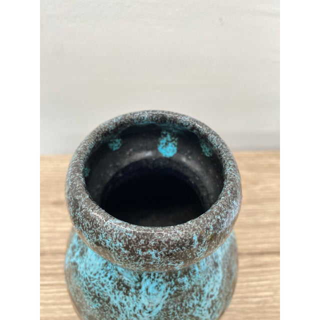 1960s Blue and Black Ceramic Vase in Chamotte Clay from Accolay, 1960s For Sale - Image 5 of 11
