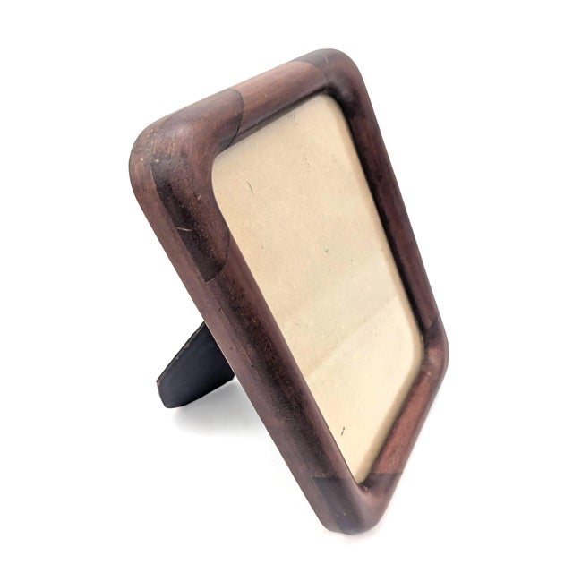 1970s Rosewood 4.5" X 6.5" Photograph Frame For Sale In Miami - Image 6 of 10