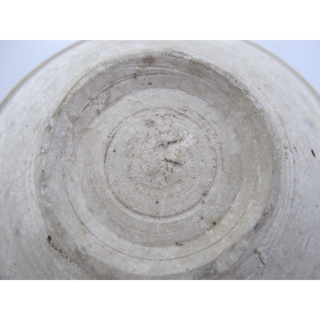 Chinese Small Longquan Style Folk Art Celadon Green Pottery Tea Bowl For Sale In Portland, OR - Image 6 of 7