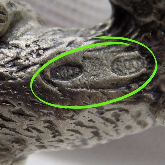 Silver Vintage Italian Handmade Genuine Silver Lion Cub Figurine Miniature Sculpture For Sale - Image 8 of 10