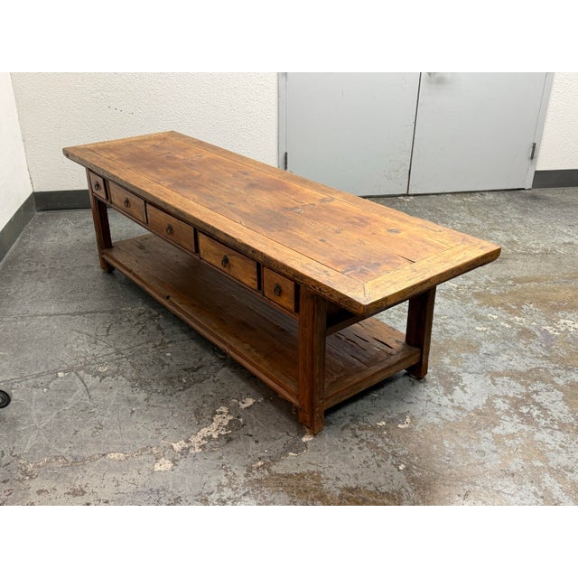 Antique Chinese Altar Table + Drawers For Sale In San Francisco - Image 6 of 12