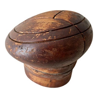 French Adjustable Wooden Milliner Hat Block Form For Sale