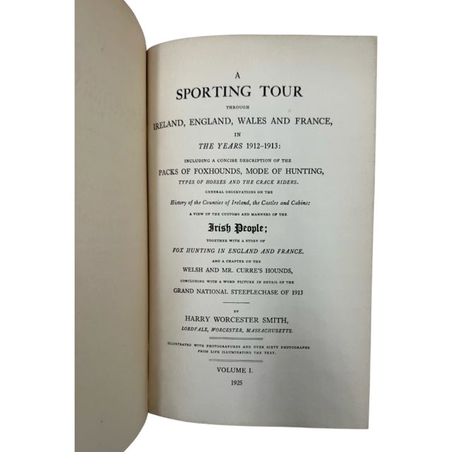 Paper A Sporting Tour Through Ireland England Wales France Vol I 1925 Smith For Sale - Image 7 of 16