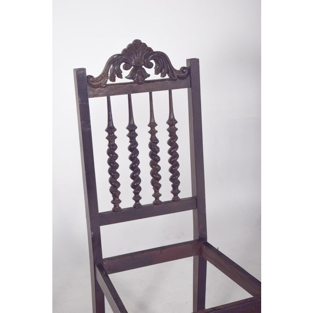Wood Turned Dining Chairs, 19th Century, Set of 2 For Sale - Image 7 of 12