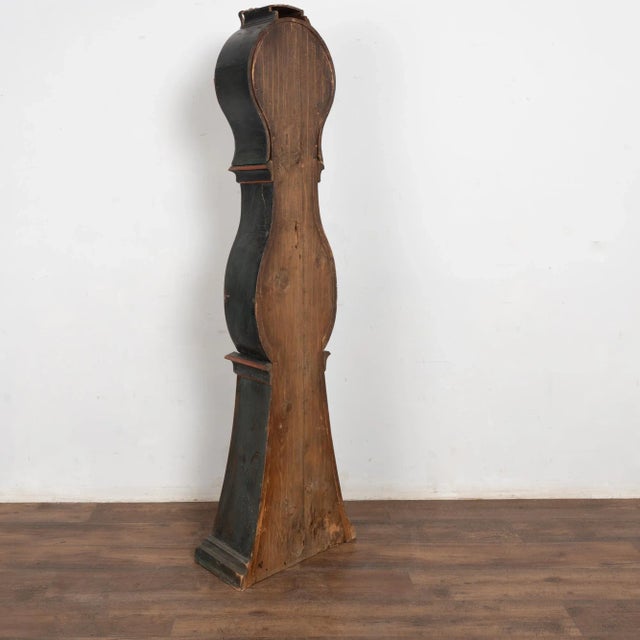 19th Century Original Blue Painted Swedish Mora Grandfather Clock For Sale - Image 11 of 11