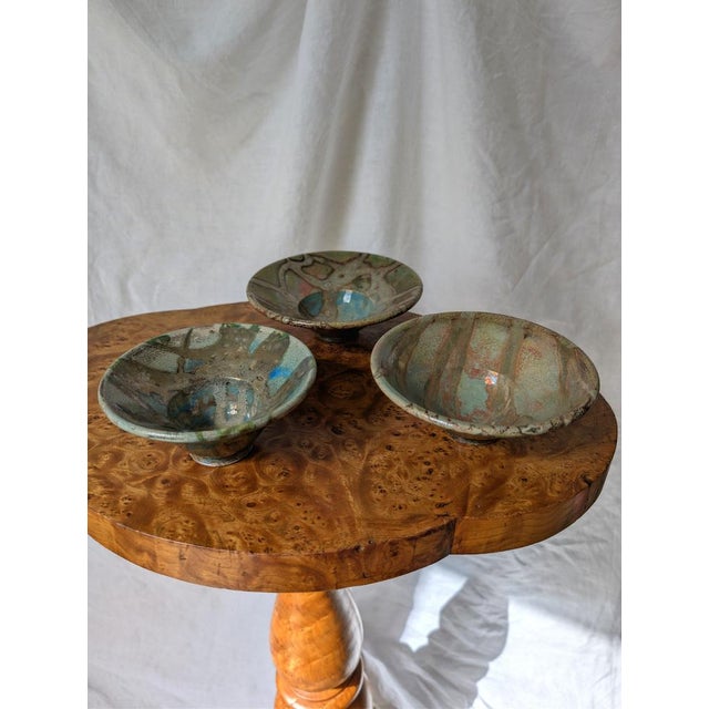 Vintage Modernist Abstract Hand-Thrown Ceramic Bowls, 1990s, Set of 3 For Sale - Image 13 of 13