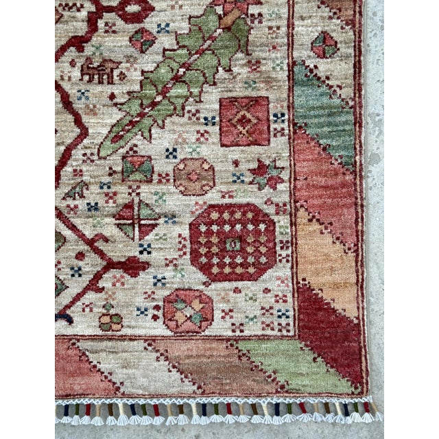 Persian Ivory Mamluk Design Area Rug, 03'11 X 05'11 For Sale - Image 3 of 13