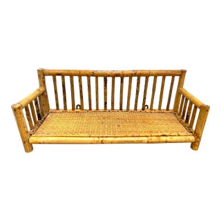 Tortoise Rattan Bamboo Wall Shelf For Sale