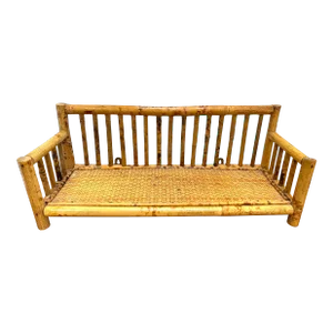 Tortoise Rattan Bamboo Wall Shelf