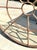Vintage Round Wrought Iron Large Windowpane Mirror For Sale - Image 15 of 16