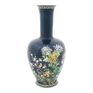 Late 19th Century Japanese Taisho Era Inaba Cloisonne Enamel Vase