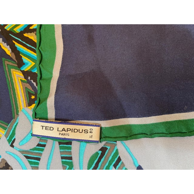Ted Lapidus Paris Silk Scarf 1970s For Sale - Image 4 of 12
