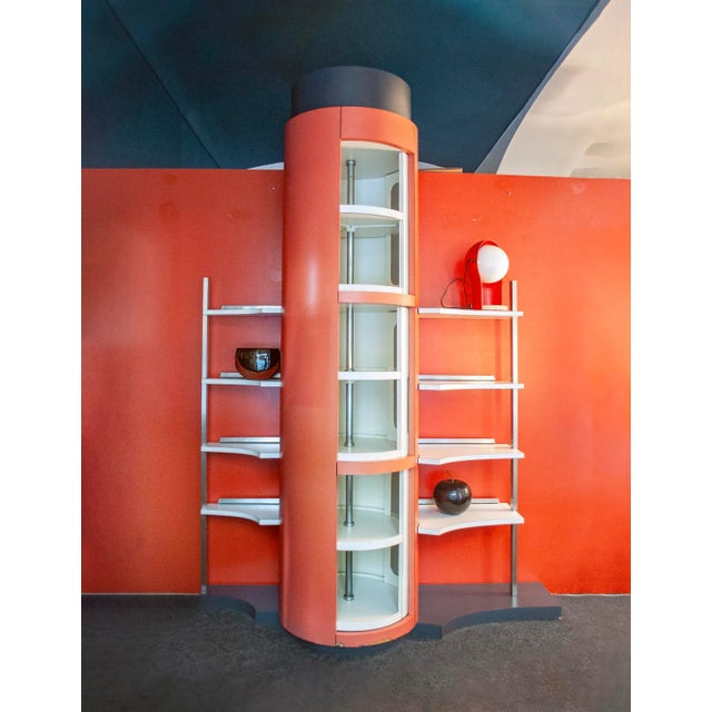 Formica Library, with metal details. Coming from a Milan apartment on a design by architects and Renato Luigi Manzoni....