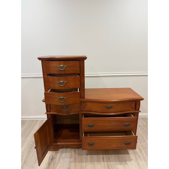 Wood 1980s Lexington Furniture Collection Victorian Sampler Dresser For Sale - Image 7 of 11