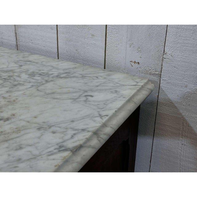 Antique Icebox in Oak with Marble Top, 1900s For Sale - Image 15 of 18