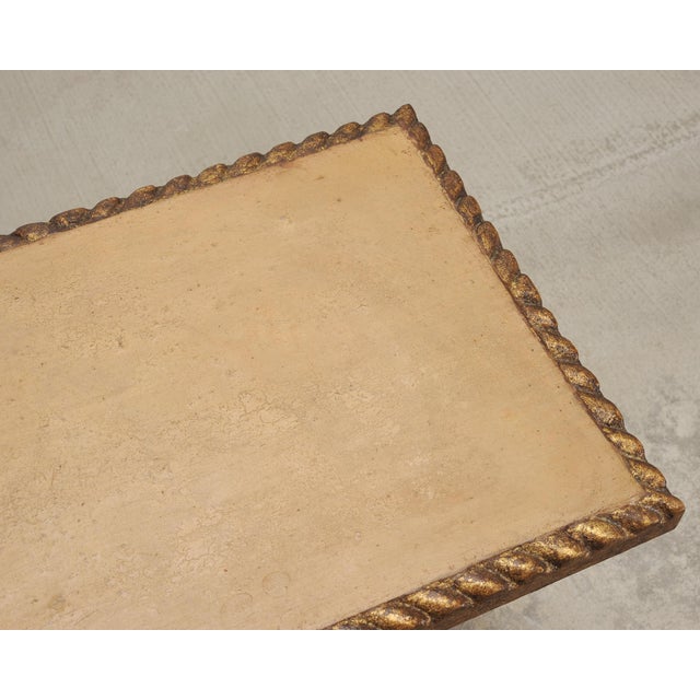 Sienna Italian Baroque Carved Gilt Fragment Pedestal Drink Table For Sale - Image 8 of 18