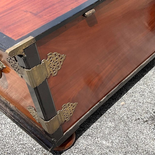 Late 20th Century Vintage Ebony and Mahogany Blanket Chest For Sale - Image 10 of 13