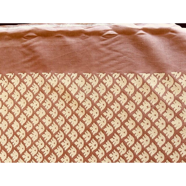 2020s Old World Weavers "Luca" Rose on Cream Satin Printed Cotton Drapery Fabric for Scalamandre - 62.5 inches/1.74 Yards For Sale - Image 5 of 5