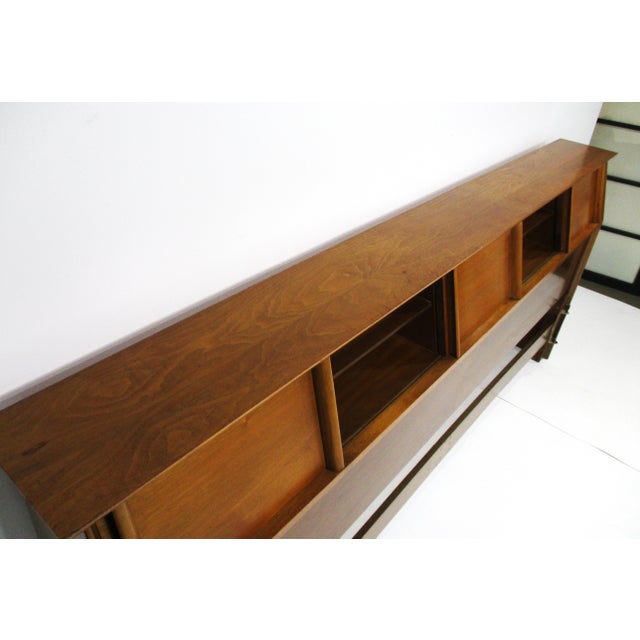 King Mid Century Walnut Headboard by Dixie Furniture For Sale - Image 14 of 16