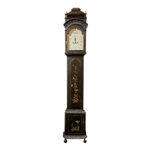 Late 19th Century Tall Case Grandfather Clock With Chinoiserie Design
