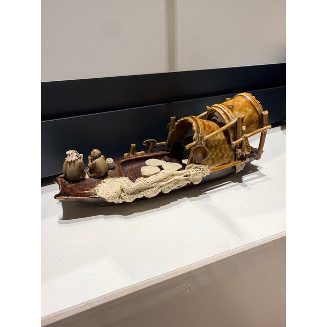Miniature Sampan With Mudmen Fishermen For Sale - Image 10 of 12