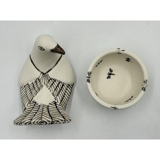 Emilia Castillo Taxco Porcelain & Pure Silver Dove Jewelry Box, Mexican Modern For Sale - Image 13 of 18