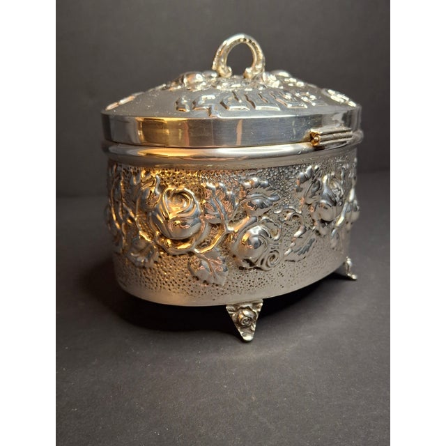 Hazorfim 925 Sterling Silver Etrog Box Hebrew Inscription Vermeil Interior 272g For Sale - Image 12 of 18