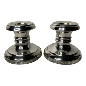 Benedict Chinese Chippendale Silver Plated Candlestick Holders