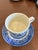 English Vintage Churchill England Blue & White Transferware Cups and Saucers – Set of 4 For Sale - Image 3 of 12