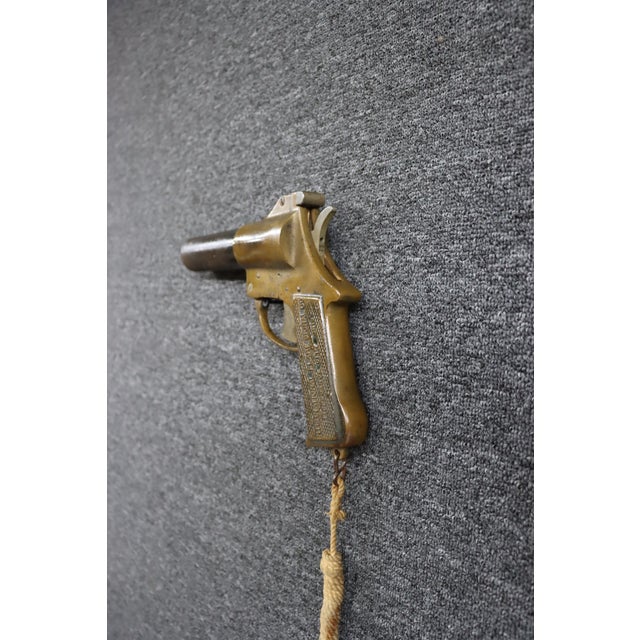 Antique International Flare Signal Co. Brass and Iron Flare Gun For Sale - Image 4 of 13
